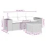 Gartensofa-Set mit Kissen, 4-teilig, beiges synthetisches Rattan von , Gartensets - Ref: Foro24-3257647, Preis: 324,74 €, Rab...