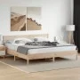 Bed frame with solid pine wood headboard 180x200 cm by , Beds and slatted bases - Ref: Foro24-3216203, Price: 174,31 €, Disco...
