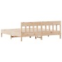Bed frame with solid pine wood headboard 180x200 cm by , Beds and slatted bases - Ref: Foro24-3216203, Price: 176,51 €, Disco...