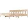 Bed frame with solid pine wood headboard 180x200 cm by , Beds and slatted bases - Ref: Foro24-3216203, Price: 174,31 €, Disco...