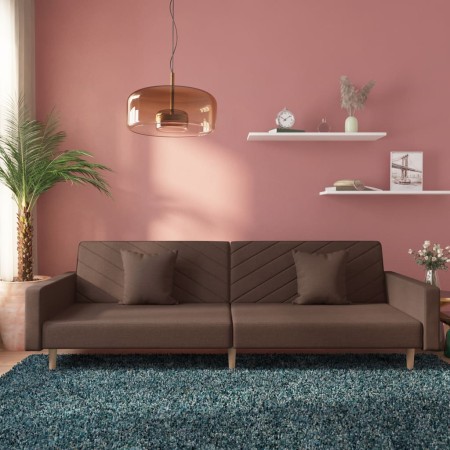 2-Sitzer-Schlafsofa mit zwei Kissen aus taupegrauem Stoff von , Sofas - Ref: Foro24-375908, Preis: 301,44 €, Rabatt: %