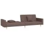 2-seater sofa bed with two pillows in taupe gray fabric by , Sofas - Ref: Foro24-375908, Price: 296,41 €, Discount: %