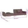 2-seater sofa bed with two pillows in taupe gray fabric by , Sofas - Ref: Foro24-375908, Price: 296,41 €, Discount: %