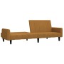 Braunes 2-Sitzer-Schlafsofa aus Samt von , Sofas - Ref: Foro24-375782, Preis: 275,12 €, Rabatt: %