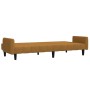 Braunes 2-Sitzer-Schlafsofa aus Samt von , Sofas - Ref: Foro24-375782, Preis: 275,12 €, Rabatt: %