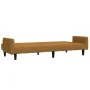 Brown velvet 2-seater sofa bed by , Sofas - Ref: Foro24-375782, Price: 270,30 €, Discount: %