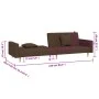 2-seater sofa bed with two brown fabric pillows by , Sofas - Ref: Foro24-375903, Price: 277,01 €, Discount: %