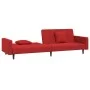 2-Sitzer-Schlafsofa mit zwei roten Samtkissen von , Sofas - Ref: Foro24-375922, Preis: 263,99 €, Rabatt: %