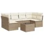 7-piece garden sofa set and beige synthetic rattan cushions by , Garden sets - Ref: Foro24-3249237, Price: 451,66 €, Discount: %