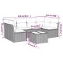7-piece garden sofa set and beige synthetic rattan cushions by , Garden sets - Ref: Foro24-3249237, Price: 451,66 €, Discount: %