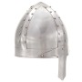 Réplica de casco de caballero medieval antiguo LARP acero plata