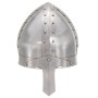 Réplica de casco de caballero medieval antiguo LARP acero plata