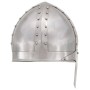 Réplica de casco de caballero medieval antiguo LARP acero plata