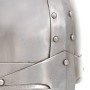 Réplica de casco de caballero medieval antiguo LARP acero plata