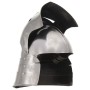 Réplica de casco de caballero medieval antiguo LARP acero plata