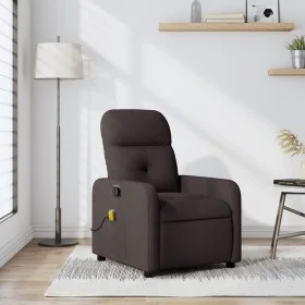Sillón de masaje reclinable de tela marrón oscuro de , Sillones - Ref: Foro24-374211, Precio: 187,97 €, Descuento: %