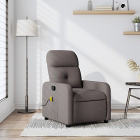 Taupe gray fabric reclining massage chair by , Armchairs - Ref: Foro24-374213, Price: 221,09 €, Discount: %