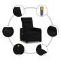 Sillón reclinable de masaje de tela negro de , Sillones - Ref: Foro24-374176, Precio: 205,53 €, Descuento: %