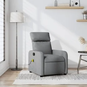 Light Gray Fabric Massage Recliner by , Armchairs - Ref: Foro24-374174, Price: 221,42 €, Discount: %