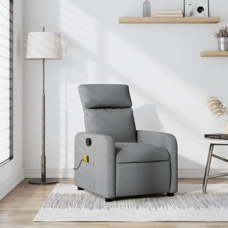 Sillón reclinable de masaje de tela gris claro de , Sillones - Ref: Foro24-374174, Precio: 221,27 €, Descuento: %