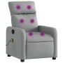 Light Gray Fabric Massage Recliner by , Armchairs - Ref: Foro24-374174, Price: 221,27 €, Discount: %