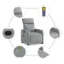 Light Gray Fabric Massage Recliner by , Armchairs - Ref: Foro24-374174, Price: 221,27 €, Discount: %
