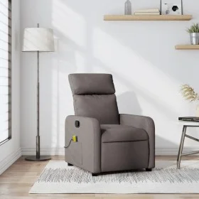 Taupe gray fabric reclining massage chair by , Armchairs - Ref: Foro24-374181, Price: 202,38 €, Discount: %