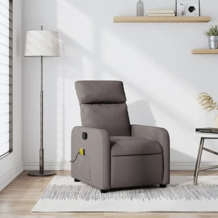 Sillón de masaje reclinable de tela gris taupé de , Sillones - Ref: Foro24-374181, Precio: 202,38 €, Descuento: %