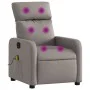 Sillón de masaje reclinable de tela gris taupé de , Sillones - Ref: Foro24-374181, Precio: 202,38 €, Descuento: %