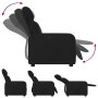 Sillón reclinable de cuero sintético negro