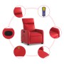 Red synthetic leather reclining massage chair by , Armchairs - Ref: Foro24-374195, Price: 240,74 €, Discount: %