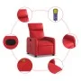 Sillón de masaje reclinable cuero sintético rojo de , Sillones - Ref: Foro24-374195, Precio: 236,56 €, Descuento: %