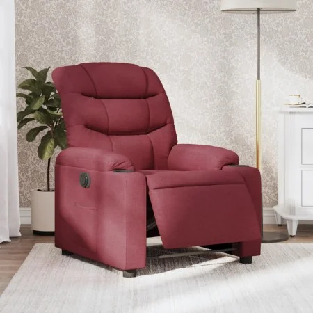 Red Fabric Electric Recliner by , Armchairs - Ref: Foro24-3206630, Price: 287,01 €, Discount: %