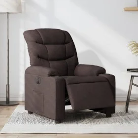 Sillón reclinable eléctrico tela marrón oscuro de , Sillones - Ref: Foro24-3206632, Precio: 296,99 €, Descuento: %