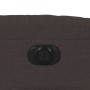Sillón reclinable eléctrico tela marrón oscuro