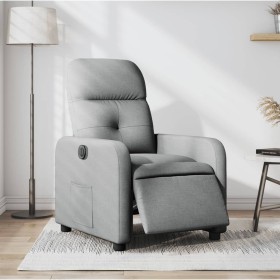Sillón reclinable eléctrico tela gris claro de , Sillones - Ref: Foro24-3206777, Precio: 226,90 €, Descuento: %