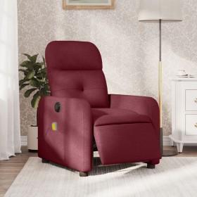Sillón de masaje reclinable eléctrico tela rojo tinto de , Sillones - Ref: Foro24-3206789, Precio: 249,99 €, Descuento: %