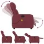 Sillón de masaje reclinable eléctrico tela rojo tinto de , Sillones - Ref: Foro24-3206789, Precio: 255,85 €, Descuento: %