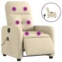 Cream fabric electric massage recliner by , Armchairs - Ref: Foro24-3206794, Price: 255,85 €, Discount: %