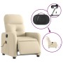 Cream fabric electric massage recliner by , Armchairs - Ref: Foro24-3206794, Price: 251,26 €, Discount: %