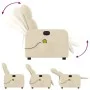Cream fabric electric massage recliner by , Armchairs - Ref: Foro24-3206794, Price: 255,85 €, Discount: %