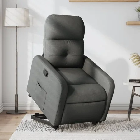 Sillón reclinable elevable de tela gris oscuro de , Sillones - Ref: Foro24-3206796, Precio: 267,74 €, Descuento: %