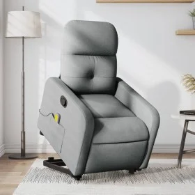 Sillón de masaje reclinable de pie de tela gris claro de , Sillones - Ref: Foro24-3206804, Precio: 283,83 €, Descuento: %