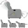 Light Gray Fabric Foot Recliner Massage Chair by , Armchairs - Ref: Foro24-3206804, Price: 283,83 €, Discount: %