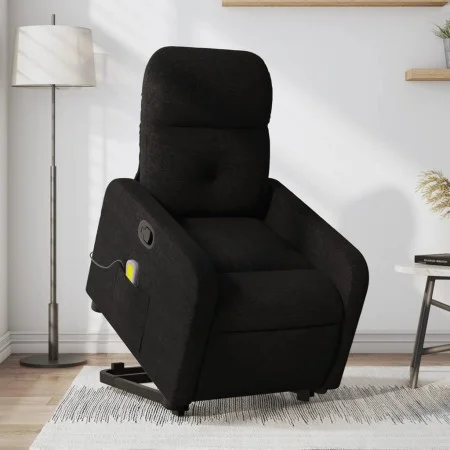 Sillón reclinable de masaje elevable tela negro de , Sillones - Ref: Foro24-3206806, Precio: 303,76 €, Descuento: %