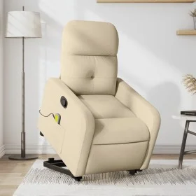 Silla de masaje reclinable de pie de tela color crema de , Sillones - Ref: Foro24-3206812, Precio: 288,56 €, Descuento: %
