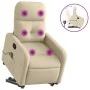 Silla de masaje reclinable de pie de tela color crema de , Sillones - Ref: Foro24-3206812, Precio: 288,56 €, Descuento: %