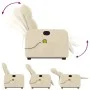 Silla de masaje reclinable de pie de tela color crema de , Sillones - Ref: Foro24-3206812, Precio: 288,56 €, Descuento: %