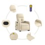 Liegender Fußmassagesessel aus cremefarbenem Stoff von , Sessel - Ref: Foro24-3206812, Preis: 270,17 €, Rabatt: %