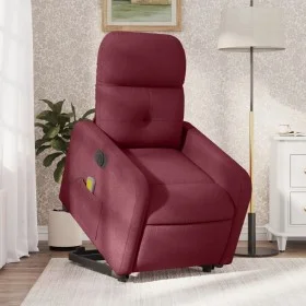 Sillón de masaje elevable eléctrico tela rojo tinto de , Sillones - Ref: Foro24-3206825, Precio: 339,07 €, Descuento: %